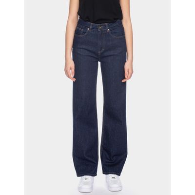 ATO Berlin | Taille hoge jeans Kendal, donkerblauw