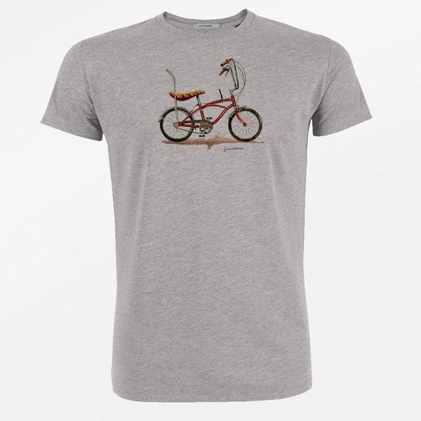 Green Bomb | T-shirt Bike Banana, bio katoen grijs Green Bomb | T-shirt Bike Banana, bio katoen grijs
