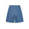 Afbeelding van Banned | Vintage Rock'n Roll denim hoge taille korte broek Millie met zwaluw borduursel