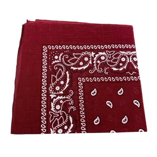 Onkar | Bandana haarband en sjaal met paisley patroon, Bordeaux