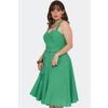 Afbeelding van Voodoo Vixen | Groene jaren '60 Retro jurk met broderie borduursels en hartvormige gesp