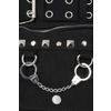Afbeelding van Banned | Hand-schoudertas Revenge zwart met metalen punk details