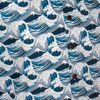 Afbeelding van Chenaski | Overhemd korte mouw Japanese Waves blauw