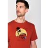 Afbeelding van Green Bomb | T-shirt Nature car surf, steen rood bio katoen