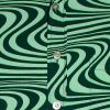 Afbeelding van Chenaski | overhemd Seventies Wavyline, mint dark green