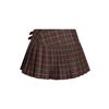 Afbeelding van Banned | Roze bruin geruit tartan mini rok, Darkdoll