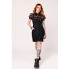 Afbeelding van Hell Bunny | Stoere aansluitende Pinafore jurk Raye van zwarte denim 