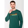 Afbeelding van Green Bomb | Trui sweater Nature canoe river, jungle green bio katoen