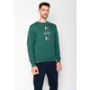 Afbeelding van Green Bomb | Trui sweater Bike Highway, jungle green bio katoen
