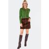 Afbeelding van Voodoo Vixen | Groene cardigan Western stijl met roze rozen borduursel op de kraag