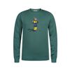 Afbeelding van Green Bomb | Trui sweater Animal donkey ski wild, jungle green bio katoen