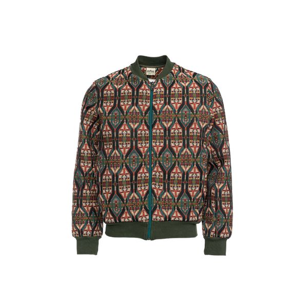 ATO Berlin | Retro Jas Pelle met groen jacquard patroon ATO Berlin | Retro Jas Pelle met groen jacquard patroon