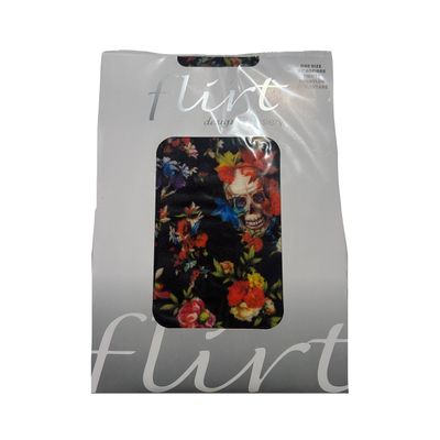 Foto van Flirt | Panty met kleine bloemen, rozen en skulls