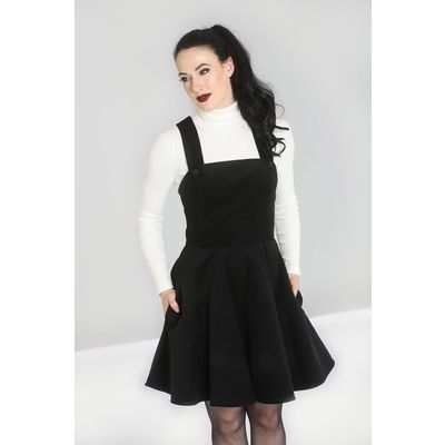 Foto van Hell Bunny | Jurk Pinafore Wonder Years, zwart