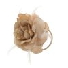Afbeelding van Zacharia | Beige roos met glitter en veertjes op haarclip, broche en elastiek