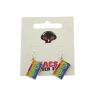 Afbeelding van Zacharia | Rock oorbellen met regenboog cassettebandjes