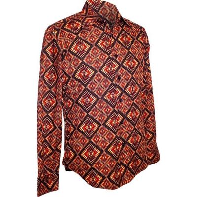 Chenaski | Overhemd 70's, Rhombus donker bruin