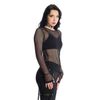 Afbeelding van Banned | Mesh crop top Lilith, zwart jaren 80 fishnet gaas