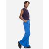 Afbeelding van ATO Berlin | Hoge taille broek Leila, blauw met wijde pijpen en klep-zakken op het been