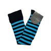 Afbeelding van Flirt | Overknee sokken zwart blauw gestreept