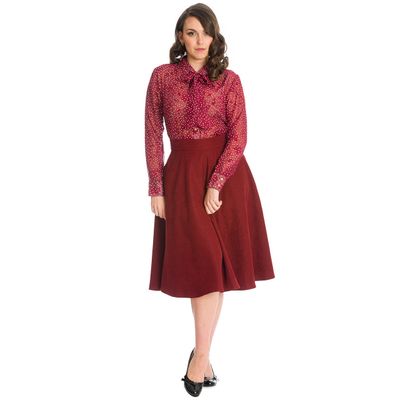 Banned | Burgundy swing rok, I'm Yours