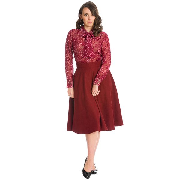 Banned | Burgundy swing rok, I'm Yours