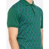 Afbeelding van ATO Berlin | Polo Enzio, groen turquoise retro patroon