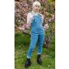 Afbeelding van Run & Fly | Denim stretch tuinbroek, strakke pijpen, unisex