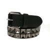Afbeelding van Bullet69 | Leren riem, 38mm - gun metal met 2 rijen in-pyramides