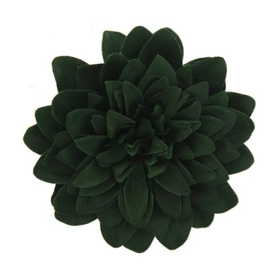 Foto van Zacharia | Groene chrysant op haarclip en broche 
