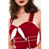 Afbeelding van Voodoo Vixen | Playsuit Seaside cross-strap rood
