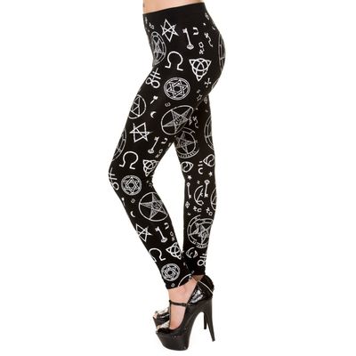 Foto van Banned | Legging Pentagram wicca print