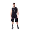 Afbeelding van Heartless | Punk korte broek Vladis zwart met ritsen, straps en studs