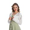 Afbeelding van Banned | Offwhite vestje, bolero Summer cherry