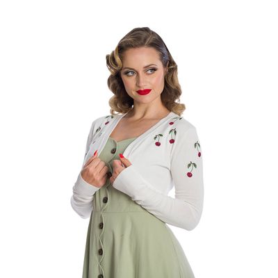 Foto van Banned | Offwhite vestje, bolero Summer cherry