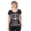 Afbeelding van Cupcake Cult | T-shirt Cute on the Outside met skelet kat