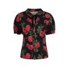 Afbeelding van Banned | Vintage blouse Lilly met pof mouwen en romantische rozen