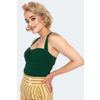 Afbeelding van Voodoo Vixen | Groene hemd-top met sweetheart halslijn 