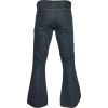 Afbeelding van Chenaski | Denim retro broek classic blue met wijde pijp en 34 inch lengte