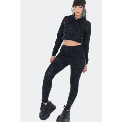 Jawbreaker | Punk legging, Magic garden cat met metalen haakjes langs de zijnaden