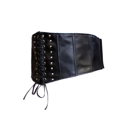 Foto van Zacharia | Gothic punk corset riem met elastiek studs en veter detail