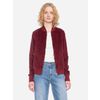 Afbeelding van ATO Berlin | Retro jas Bebe van bordeaux rode brede ribcord