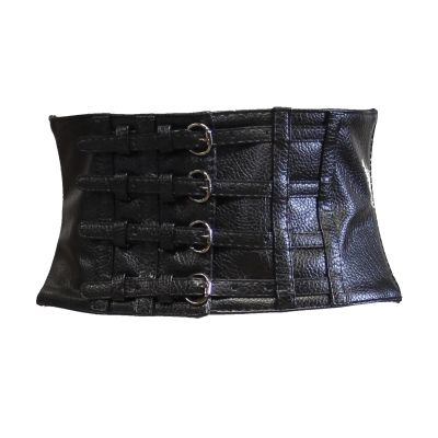 Zacharia | Gothic punk corset riem met elastiek en 4 gespen