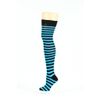 Afbeelding van Flirt | Overknee sokken zwart blauw gestreept