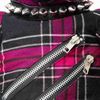 Afbeelding van Heartless | Kleine rugtas Evil Kitty van donker roze tartan