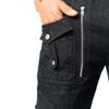 Afbeelding van Poizen Industries | Punk korte broek Whistler washed-zwart met ritsen en zakken