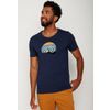 Afbeelding van Green Bomb | T-shirt Bike downhill, navy blauw bio katoen