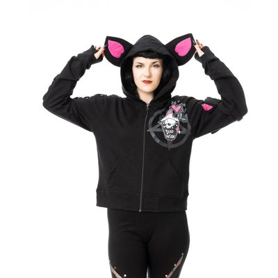 Foto van Cupcake Cult | Hoody Death Potion met corset details en dead side prints