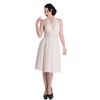 Afbeelding van Hell Bunny | Jaren 40 jurk Monroe met halter-halslijn, creme-wit swingmodel