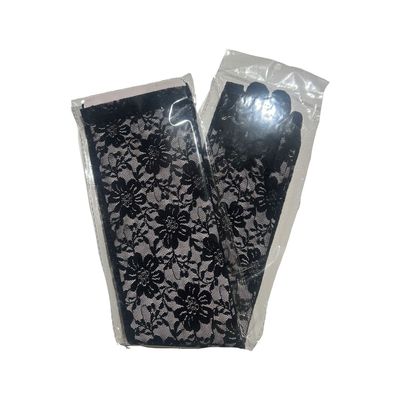 Foto van Flirt | Lange zwarte kanten handschoenen met vingers